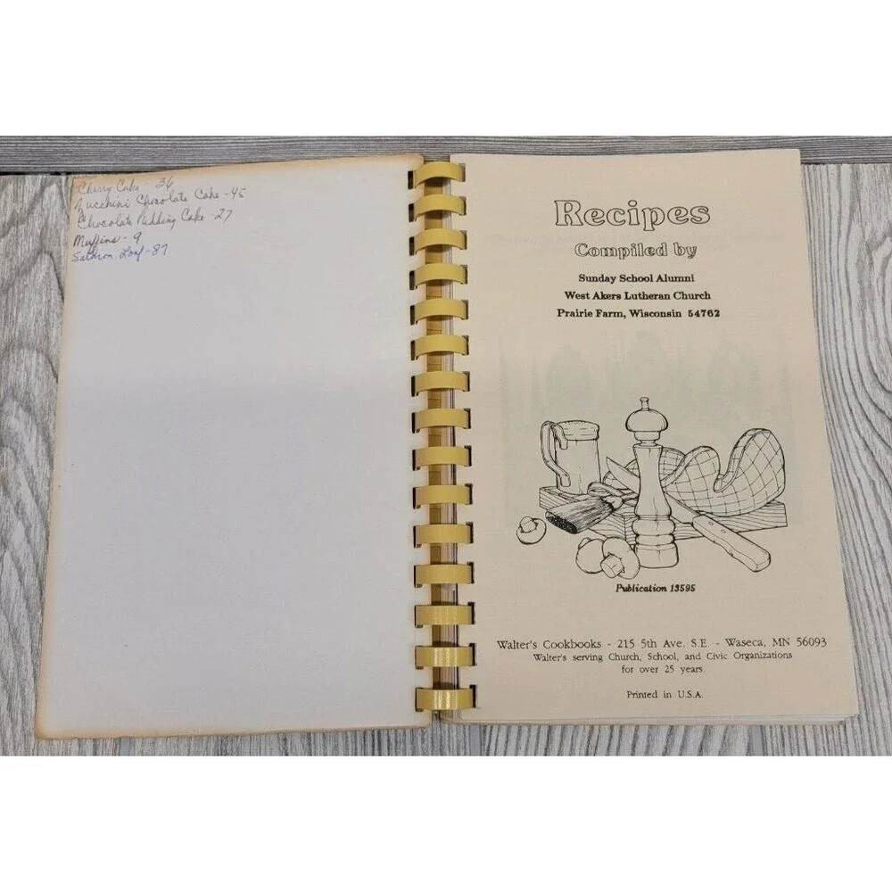 Lutheran Church Cookbook Lot 4 South Dakota Wisconsin Kansas Vintage Religious